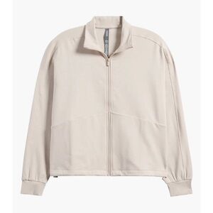 NWT Vuori Granite Full Zip in Ecru Heather